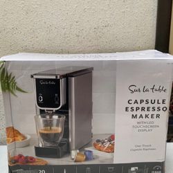 Capsule Espresso Maker with LED Touchscreen Display