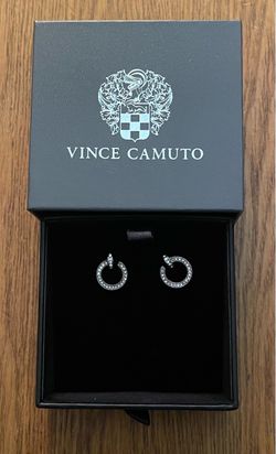 Vince Camuto Crystal Circle Stud Earrings