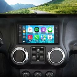 Android 13 Double DIN Car Radio Stereo Compatible for Jeep Grand Cherokee Chrysler, 7" Touchscreen Car Radio Audio Receiver with Wireless CarPlay, And