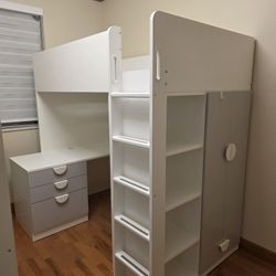 Ikea Smastad Loft Bed Frame and Storage