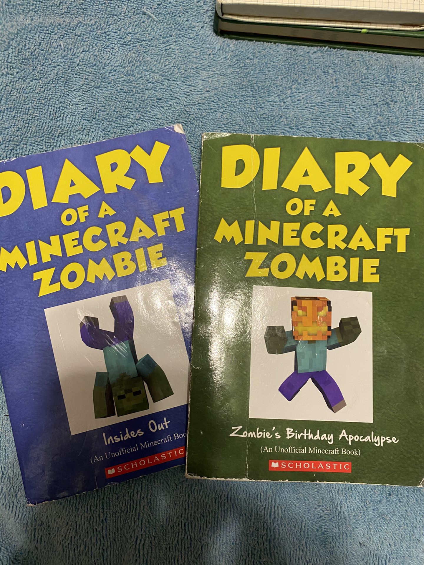 Two diary of a Minecraft zombie books