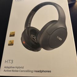 Hybrid Noise Cancelling Headphones, 90H Playtime Wireless Over Ear Bluetooth Headset,