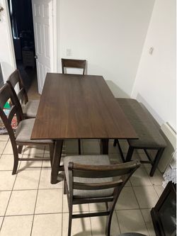 Dinning table with bench