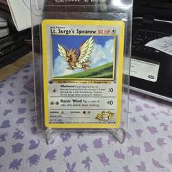 1995 Pokemon 1 Edition Lt Surge's Spearow 