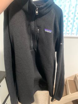 Black Patagonia Sweater 1/4 Zip Fleece Jacket - Black - Large - New