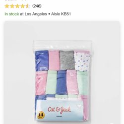 Girls “14 Pk Heart Tie - Dye Cotton Bikini -Cat Y Jack 14 