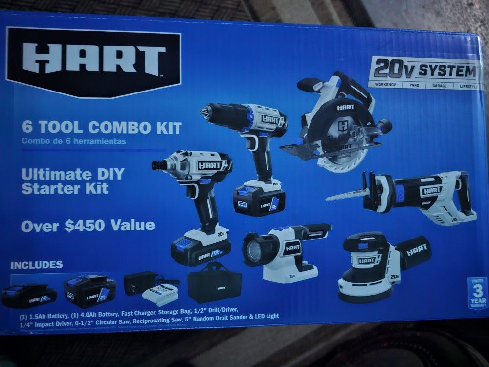 Hart 6 Tool Combo Kit