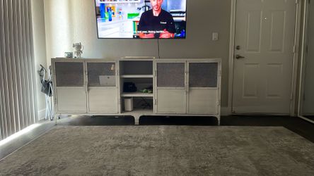 white entertainment center