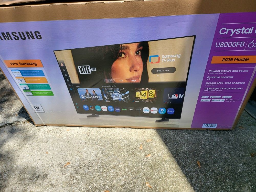 2025 Brand New Samsung 65 Crystal Uhd 4k Smart Tv $300