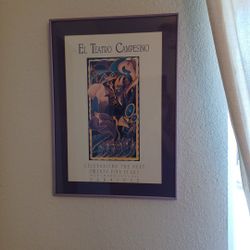 Lavender Framed Poster Of El Teatro Campesino
