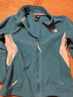 Preowned Northface fleece jacket girls size 14/16 porch pick up oak forest