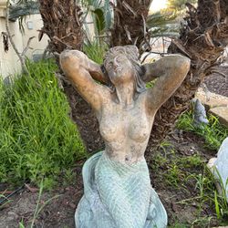 Vintage Concrete Mermaid