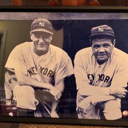 20 X 16 Babe Ruth And Lou Gehrig