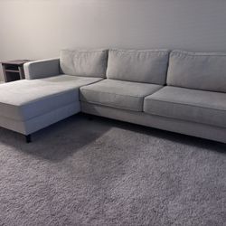 Calais III Linen 113" 2 Piece Sectional With Left Arm Facing Chaise