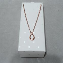 NECKLACE- Copper-color Tear-drop