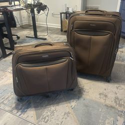 Brown Set Of Samsonite Luggage