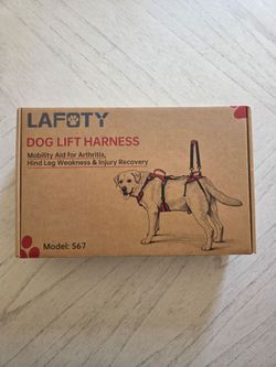 Lafoty Dog Lift Harness for Large Dogs, Full-Body Support Size Large, Red, New