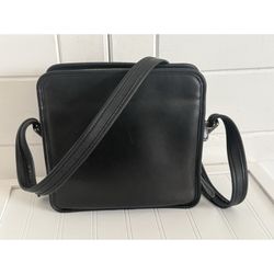 Coach Vintage Black Leather Bag Legacy North South Face Shoulder Purse 