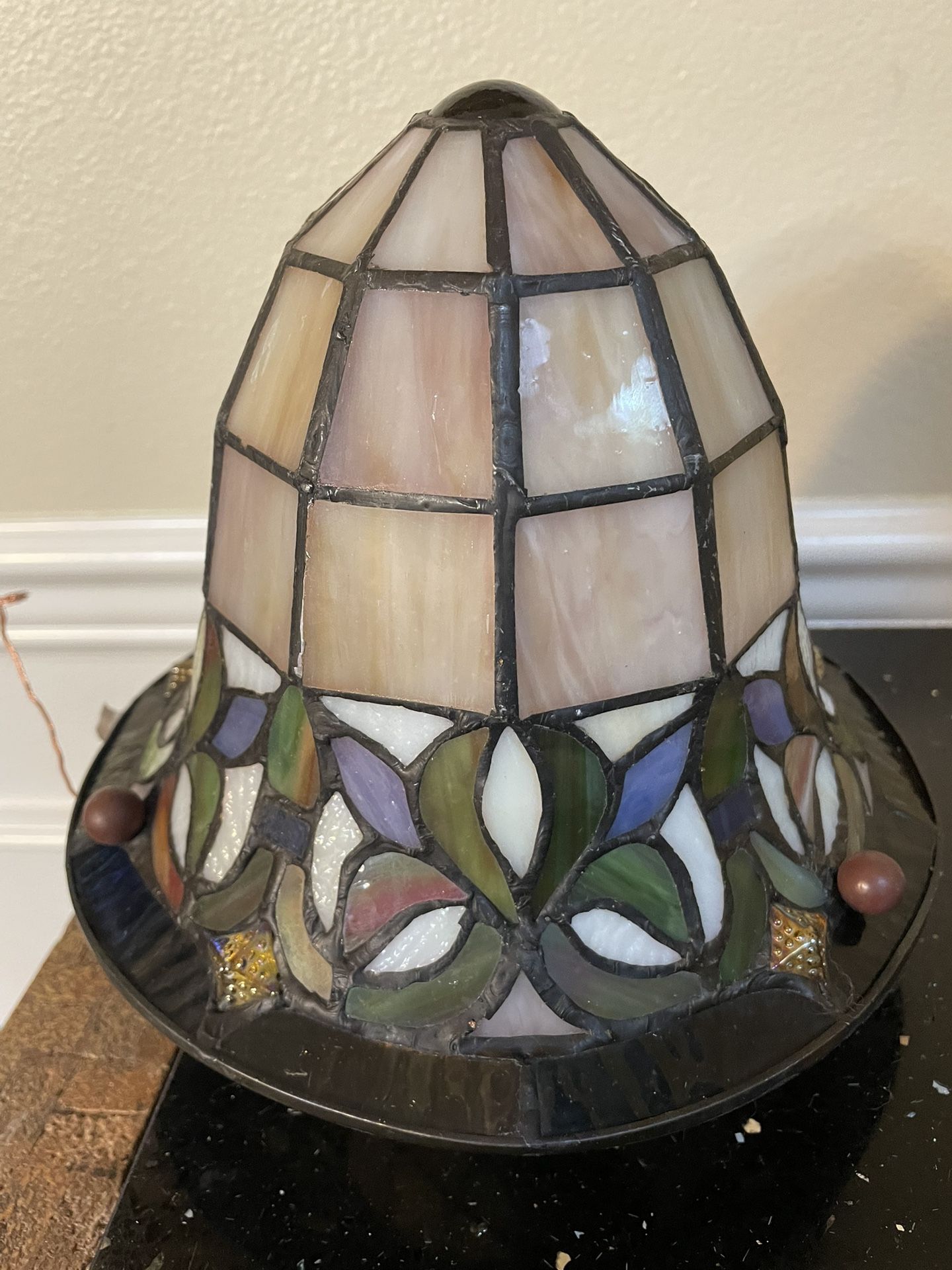Vintage Lamp Shade Lamp Tiffany Style Stained Glass