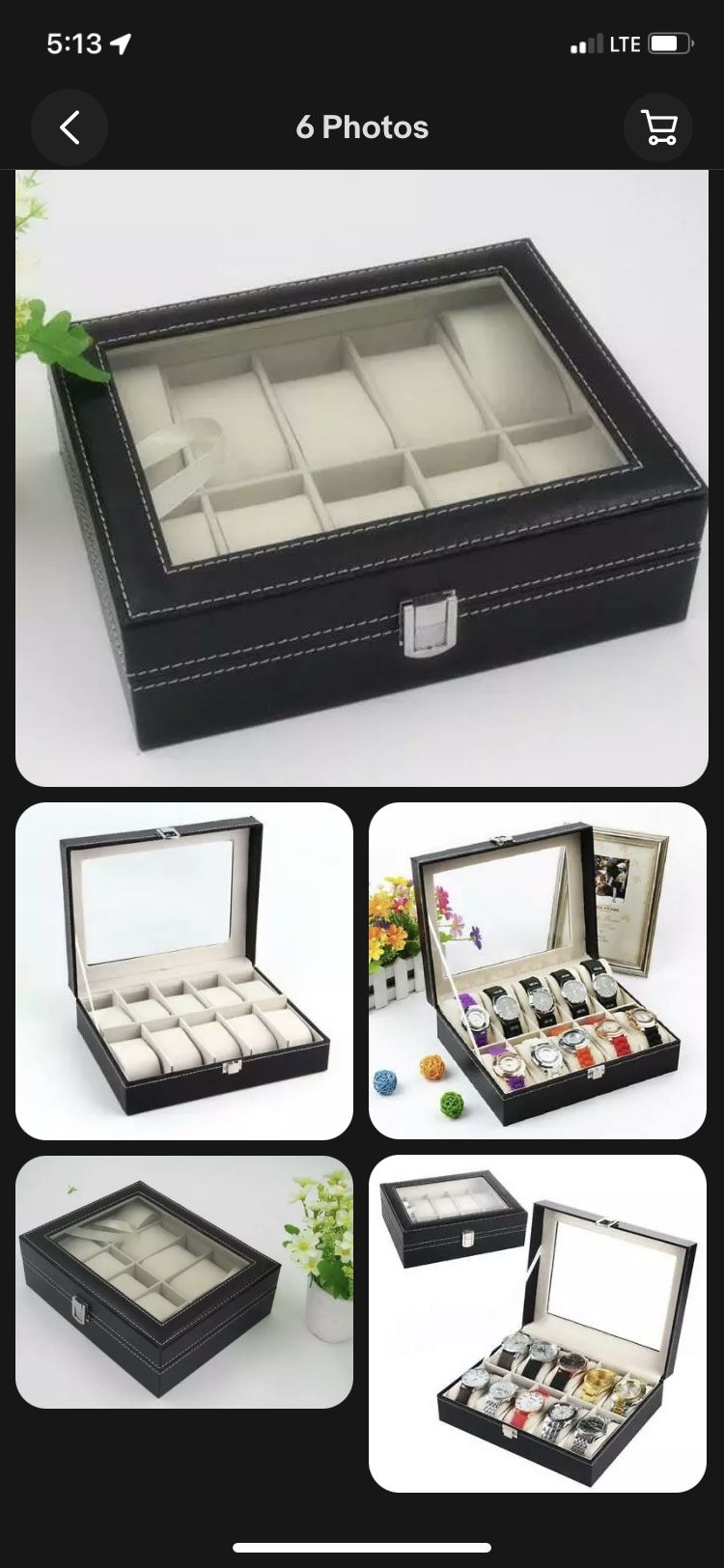 New In Box 10 Slot Watch Display Box