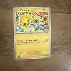 Pikachu Pokemon Championship 2025 Card