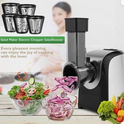 Open box-Homdox Electric Cheese Grater 5 in 1 Professional Electric Slicer Shredder
