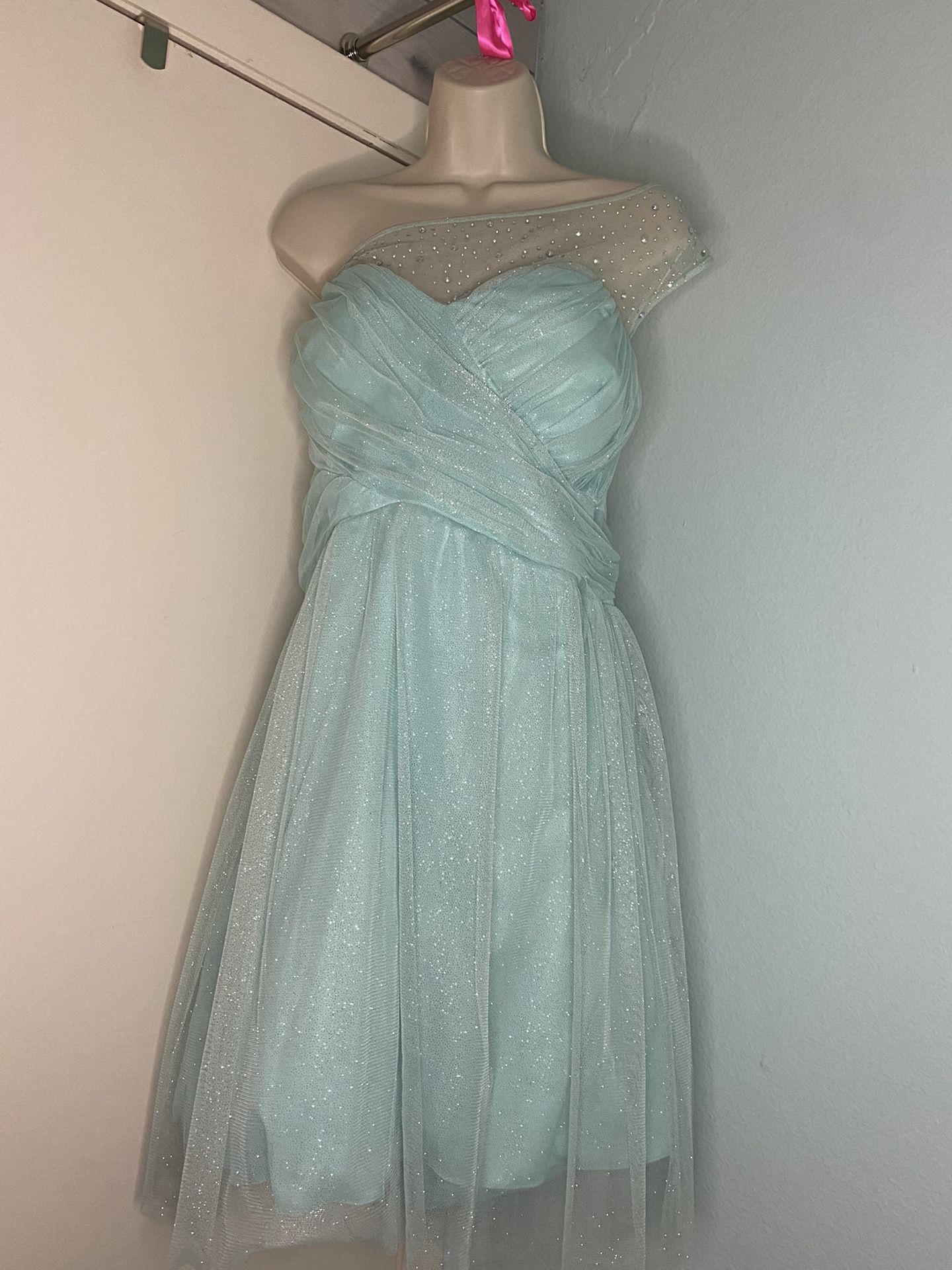 B.darlin Blue Sparkly Dress