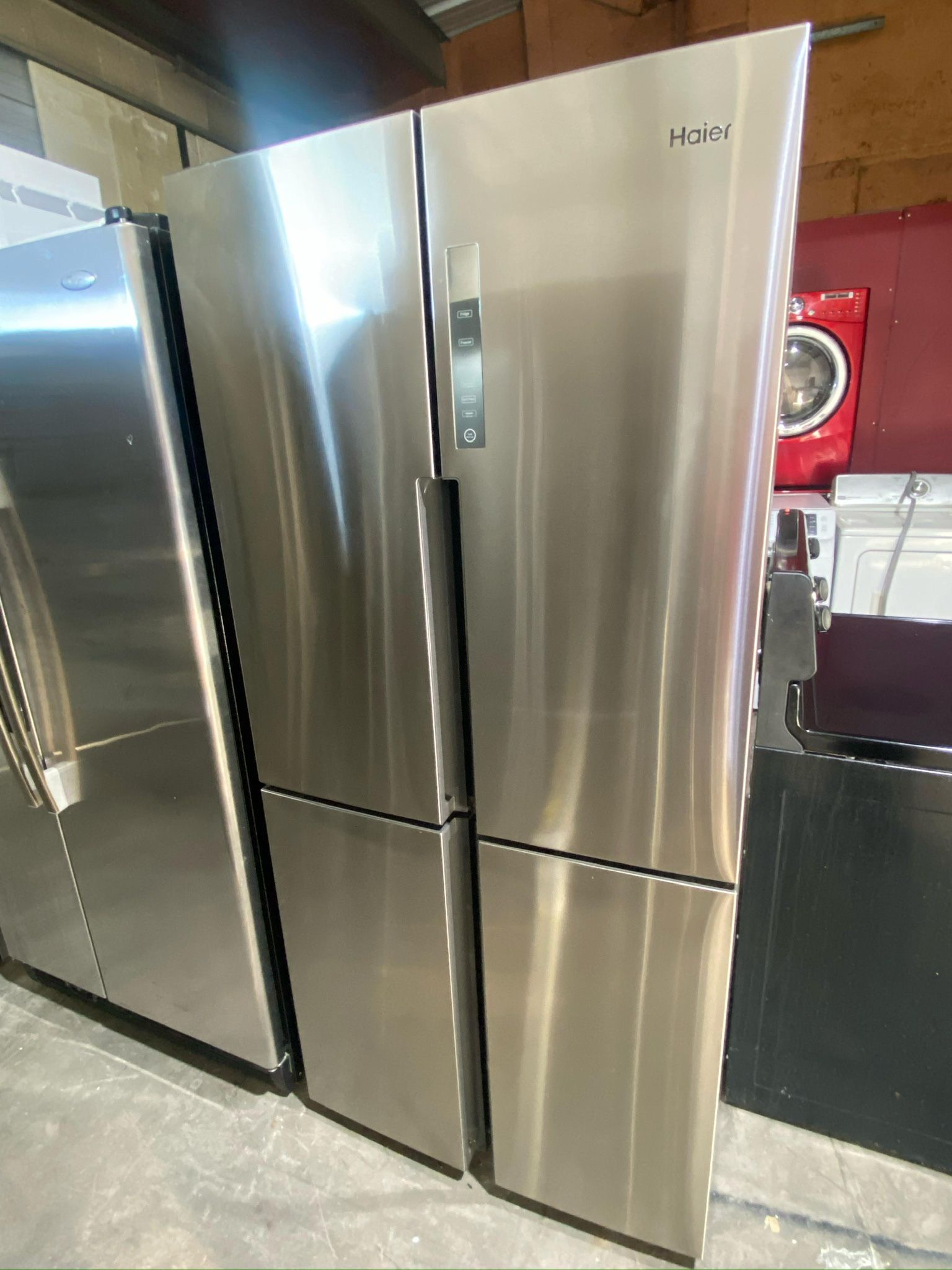 Haier Refrigerator Stainless Steel 33 "width Counter Depth 