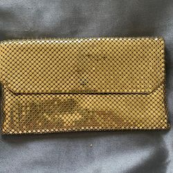 Vintage Gold Mesh Envelope Clutch