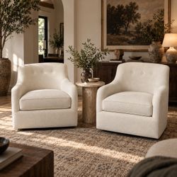 Pair Of Cream Swivels