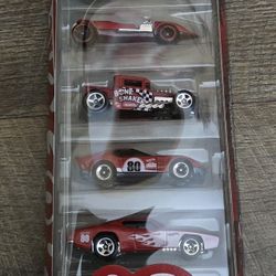 Hot Wheels Core Mattel 80th Anniversary 5-Pack of 1:64 Scale Toy Cars with Collectible Deco