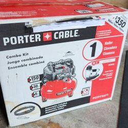 NEW Air Compressor + Nail Gun Kit