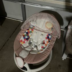 Pink baby swing 