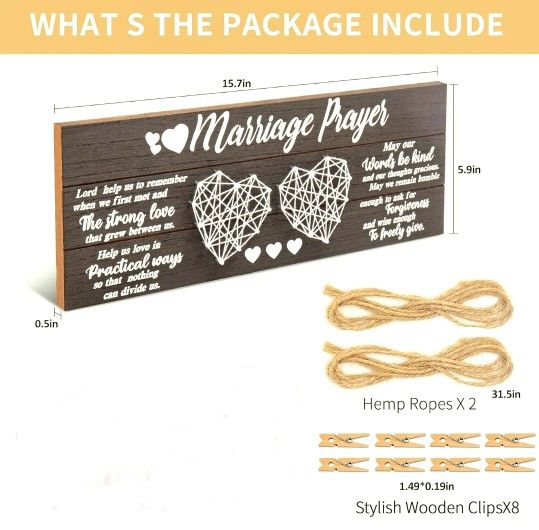 Wedding Gifts Bridal Shower Gifts for Bride and Groom Engagement Gifts for couple Valentine‘s Day Present for Husband and Wife Newlywed Marriage Praye