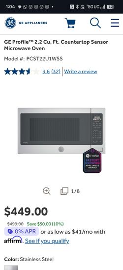 GE 2.2 Cu Ft Microwave