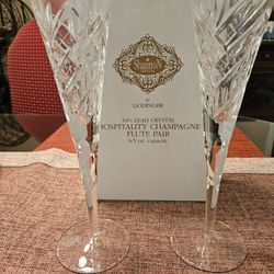 Crystal Champagne Flute Pair