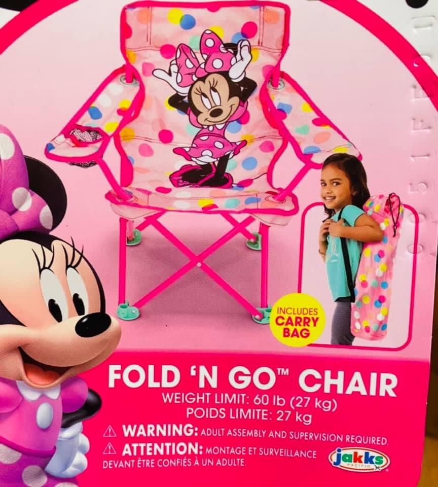 Minnie Mouse Fold’n Go Chair with Cup Holder