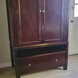 Large Dark Brown Dresser Armoire 