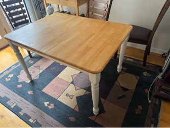 Butcher block dining table
