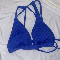 Blue bikini top