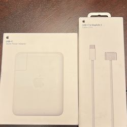 Apple USB-C Power Adapter 140W and USB-C Magsafe Charging chord 2m -BRAND NEW