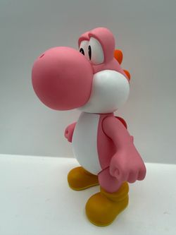 NINTENDO SUPER MARIO BROS SERIES PINK YOSHI ACTION FIGURE. Height: 9.5”