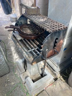 Vintage metal campground/park grill