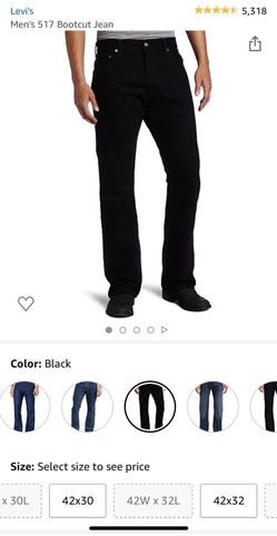 *** Brand New Levi’s Black Bootcut Men Jeans ***