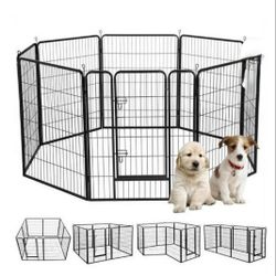 Brend New 24" 8 Tall Panel Dog Playpen Heavy Duty Dog Cage Pet Gate Indoor Outdoor Excercise Pen RVDog Yard