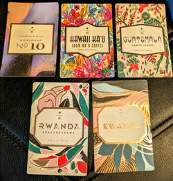Lot of 5 Vintage Starbucks Reserve Roastery  Coffee Labels  - 2017- 2020.
