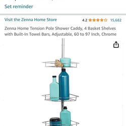 Shower Pole Caddy. New In Nox
