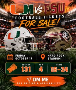 UM vs FSU tickets
