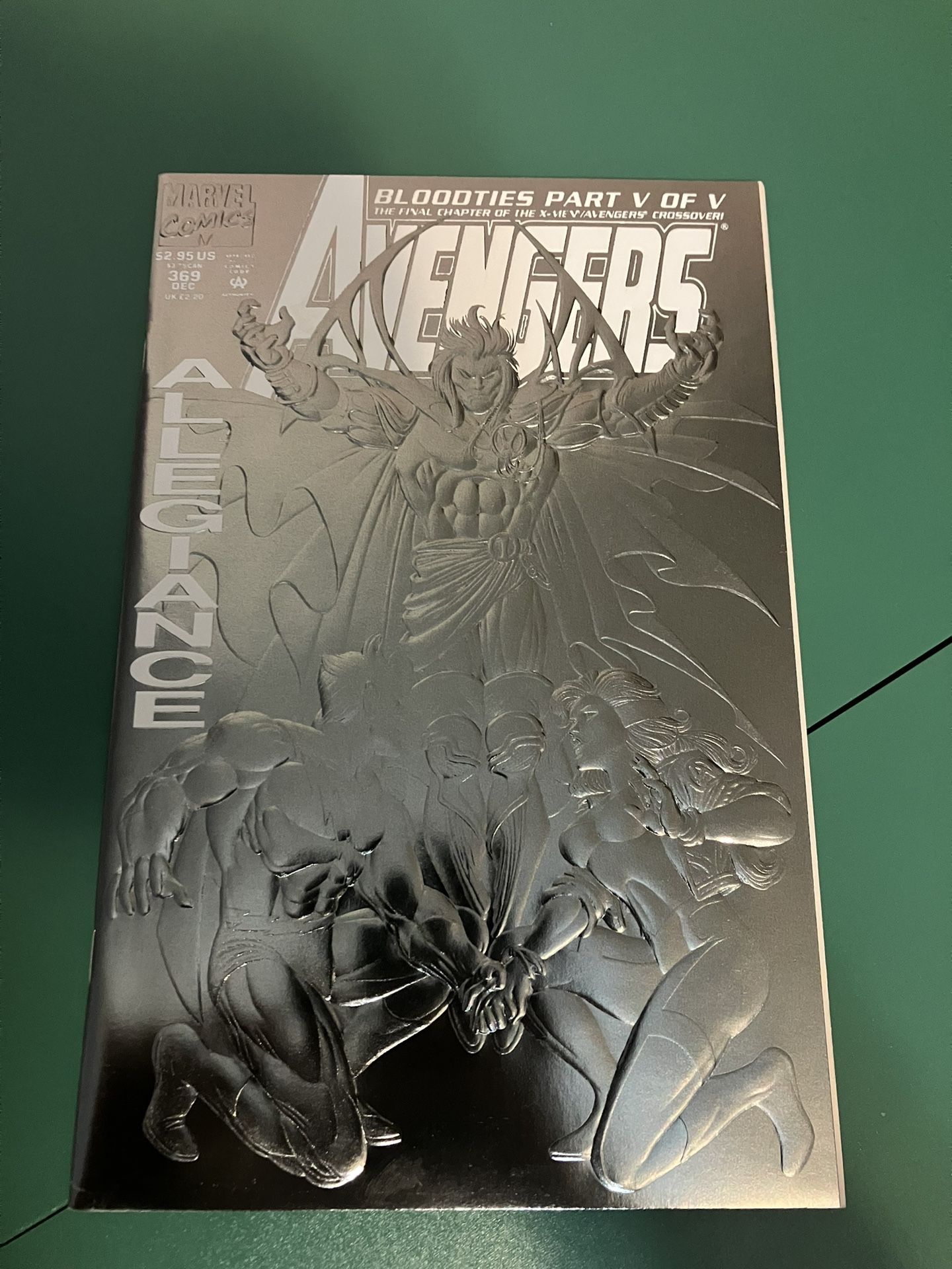 1993 Avengers #369  Silver Foil  Embossed Cover Comic Book 