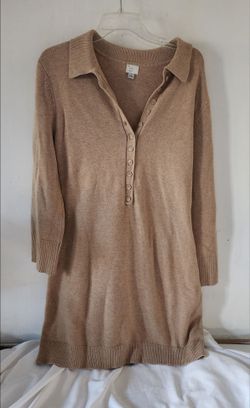A New Day Camel Knit Sweater Dress